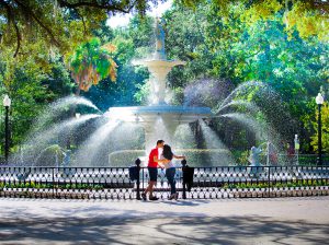 Savannah's Forsyth Park is a picture-perfect location.