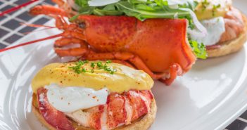 The mouthwatering Lobster Benedict at LAVO’s Proper Brunch