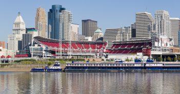 Cincinnati Riverfront Skyline with Great American Ballpark