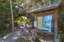 Markers at Indian Mound Park educate visitors about the area