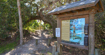 Markers at Indian Mound Park educate visitors about the area