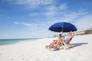 Relax on the white sandy beaches in the Heart of Florida’s Emerald Coast