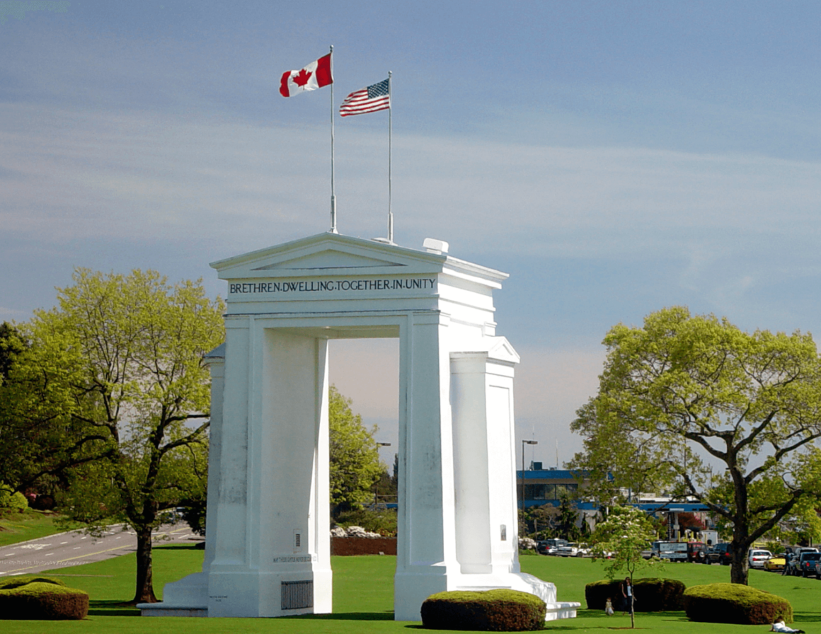 Peace Arch International Park in Bellingham, WA. 