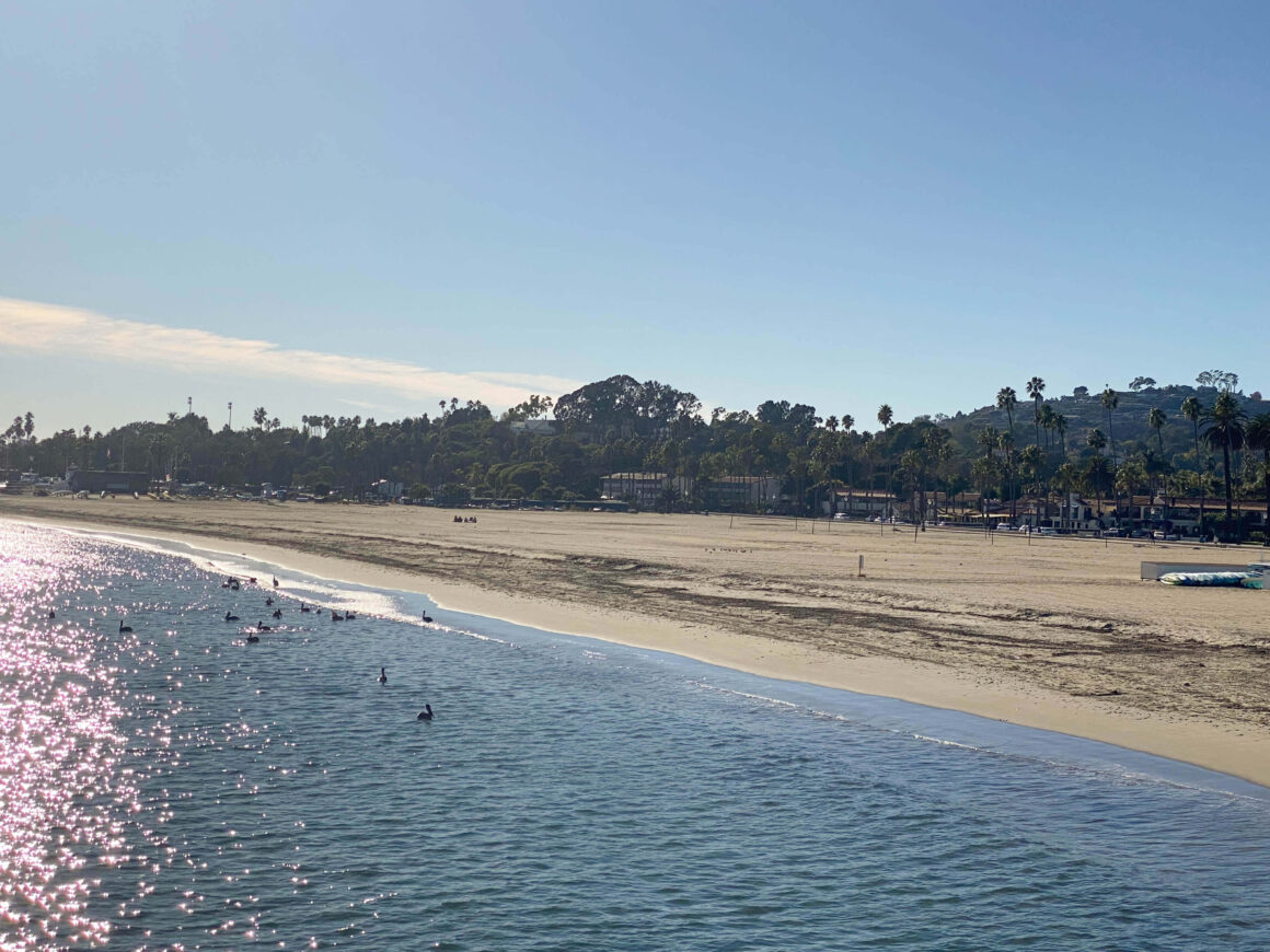 Pismo Beach on a sunny day in Santa Maria. 