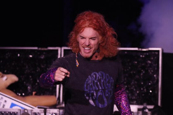 Carrot Top, who has been headlining at the Luxor since 2005, makes joke at Las Vegas show.