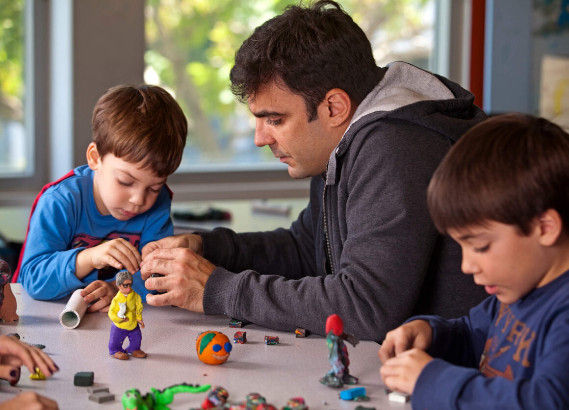 Kids create stop-motion animation at the Children's Creativity Museum in San Francisco.